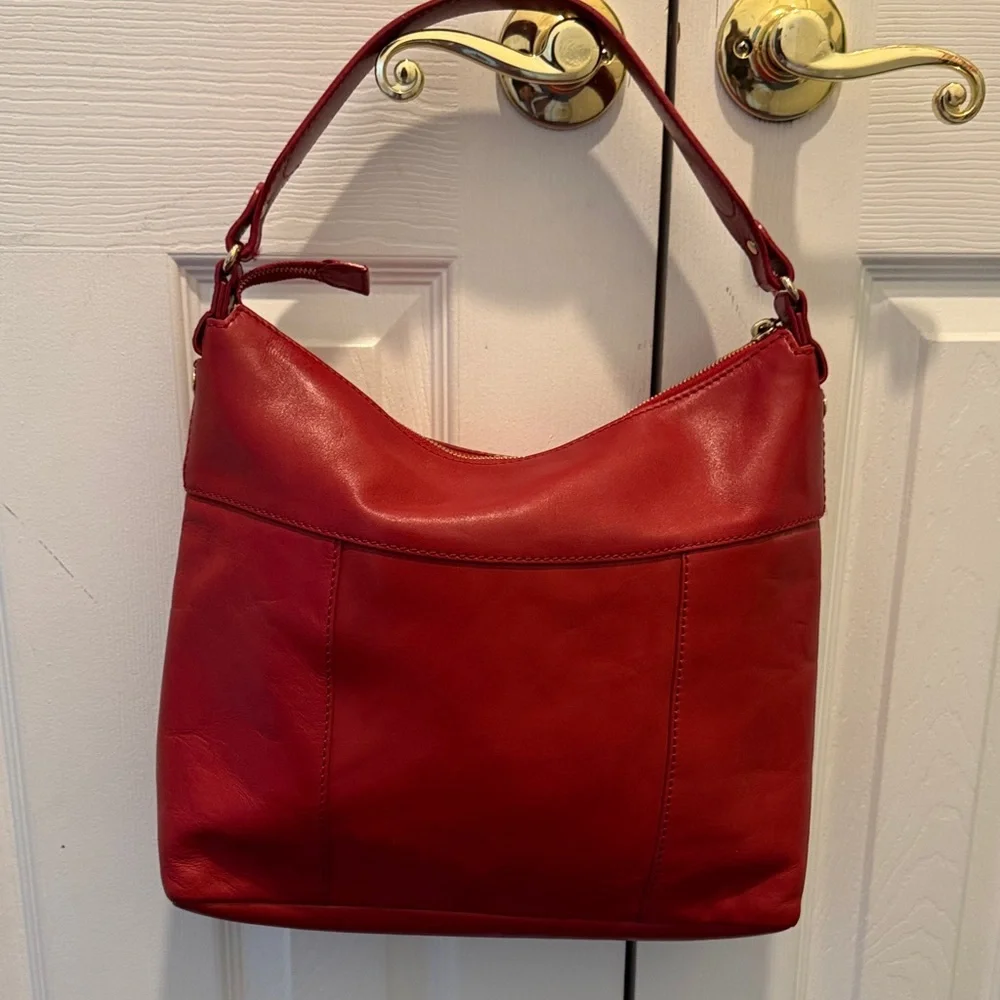 Kate Spade New York Red Leather Shoulder‎ Bag – Floral Lining